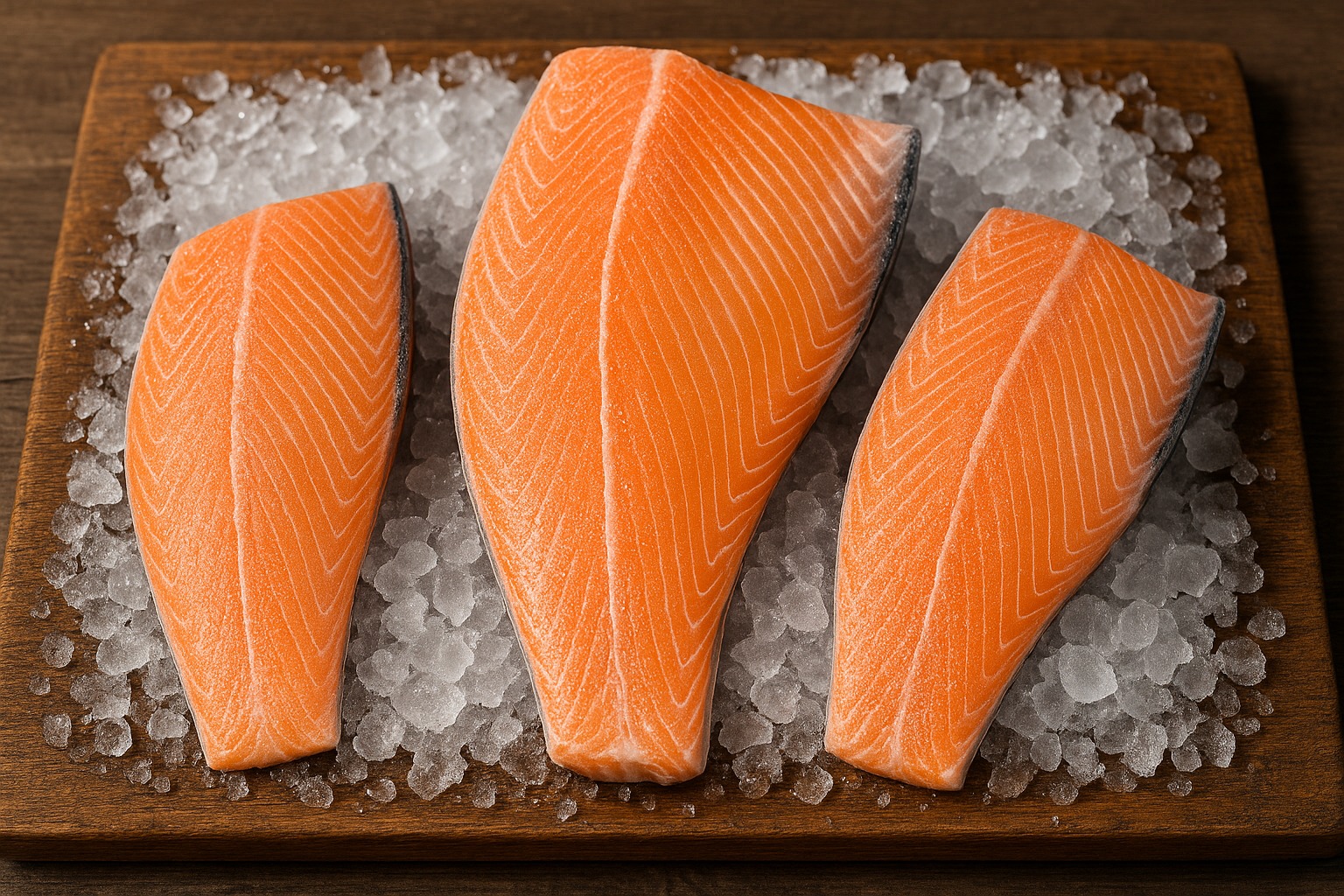 Filetes de salmón del Atlántico