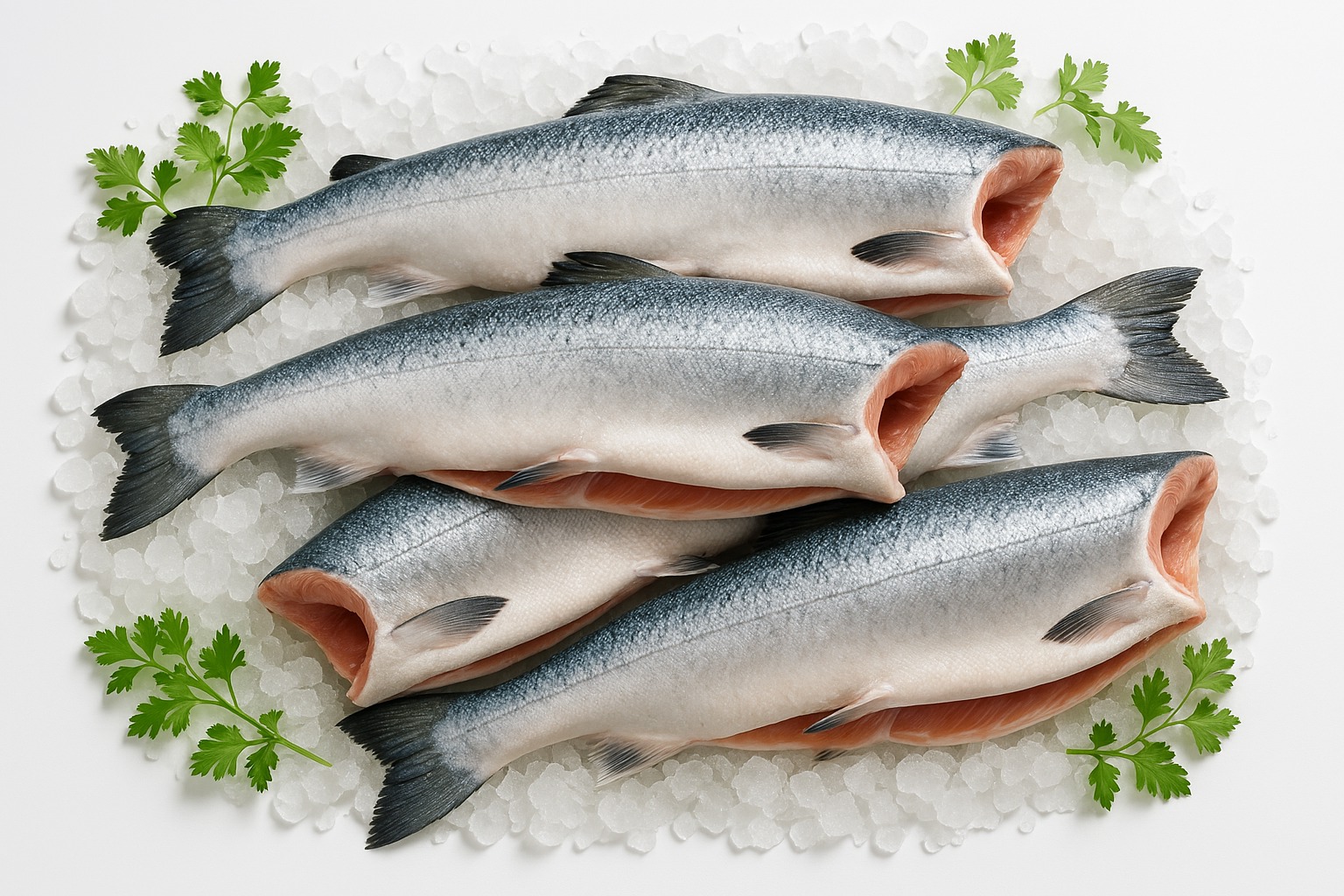 Salmón del Atlántico congelado sin cabeza (hg)